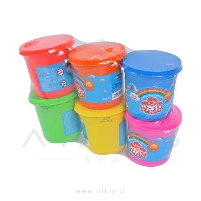 Masa para Modelar Dido Set de 6 Colores Surtidos 220 g