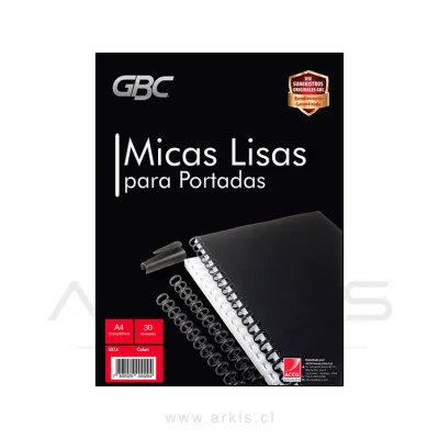 Mica para Encuadernar GBC Din A-4 Lisa Natural 30 Unidades