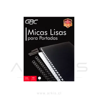 Mica para Encuadernar GBC Gris Carta Lisa 100 Unidades