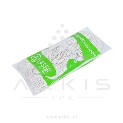 Mopa Húmeda Laser Copa Algodón 375 g con Mango