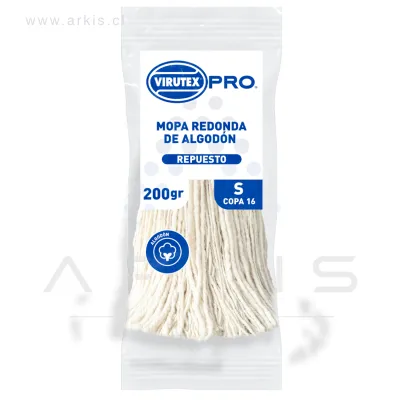 Mopa Limpieza Virutex Repuesto Algodón 200 g
