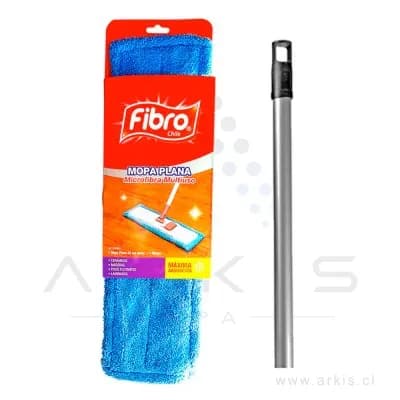 Mopa Plana Fibro Microfibra 45 cm + Palo