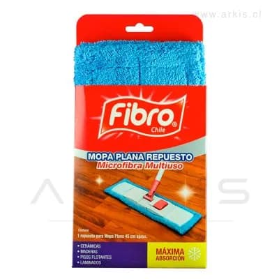 Mopa Plana Fibro Repuesto Microfibra 45 cm