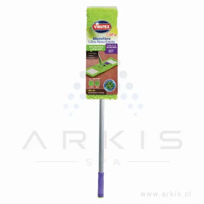 Mopa Plana Virutex Microfibra Creativa 45 cm con Mango
