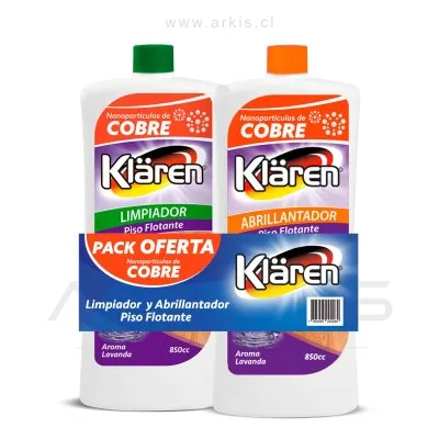 Pack de Limpieza Klären Pisos Flotantes 850+850 ml