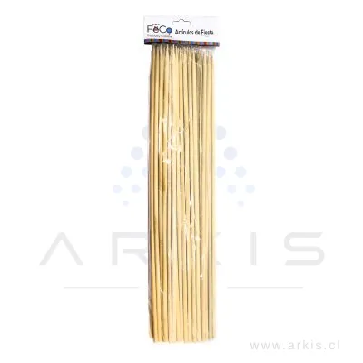 Palos Coctail Fiestamania Brocheta Ancha 30 cm 50 Unidades