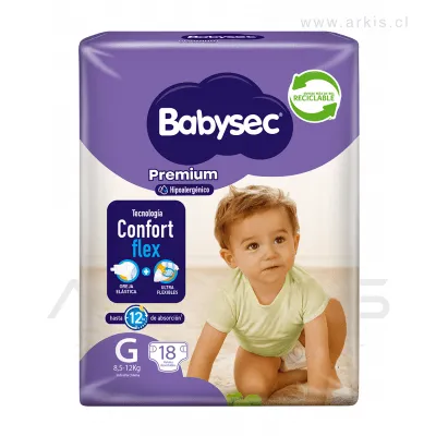 Pañal Babysec Premium G 18 Unidades