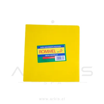 Paño Absorbente Rommel Multiuso Amarillo 40X38 cm