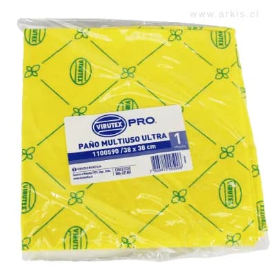 Paño Absorbente Virutex Pro Ultra Multiuso 38x38 cm Amarillo