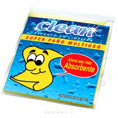 Paño Clean Absorbente 40x38 cm Amarillo
