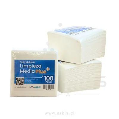 Paño de Limpieza Prowipe Media Plus 30x30 cm 100 Unidades