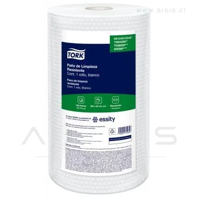 Paño de Limpieza Tork Resistente 42 x 28 cm Rollo de 100 Unidades