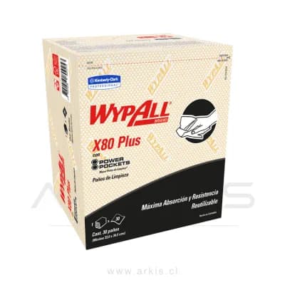 Paño de Limpieza Wypall X-80 Amarillo 30 Unidades