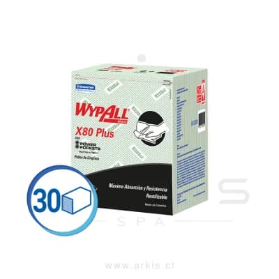 Paño de Limpieza Wypall X-80 Verde 30 Unidades