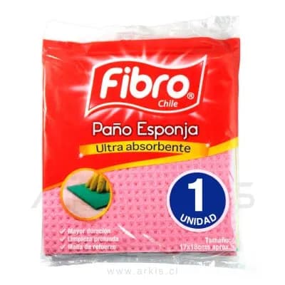 Paño Fibro Esponja Absorbente 17x18 cm