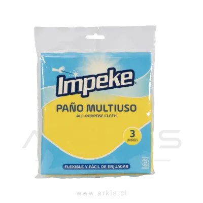 Paño Impeke Multiuso 34 x 38 cm 3 Unidades