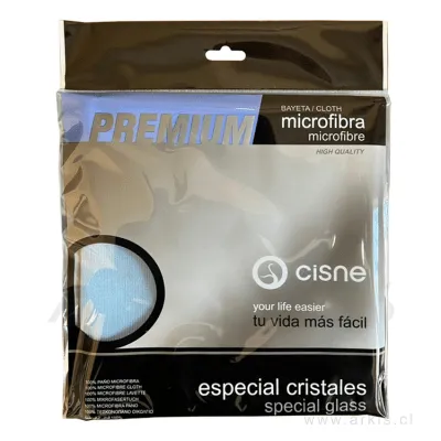 Paño Microfibra Cisne Cristales Celeste 38x40 cm