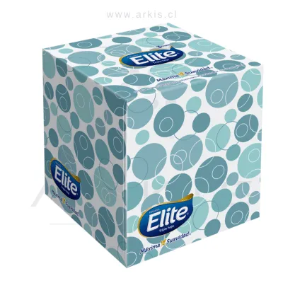 Pañuelo Facial Elite Premium Triple Hoja Cubo de 60 Hojas