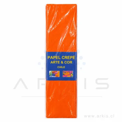 Papel Crepé Roly Naranja 10 Pliegos
