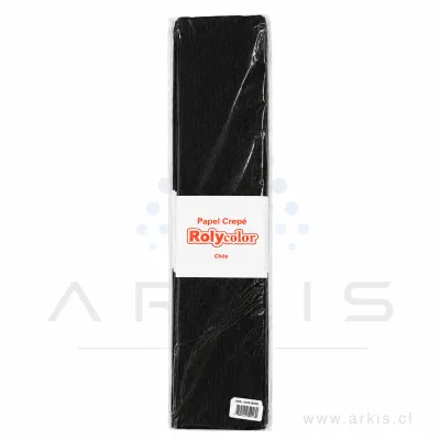 Papel Crepé Roly Negro 10 Pliegos