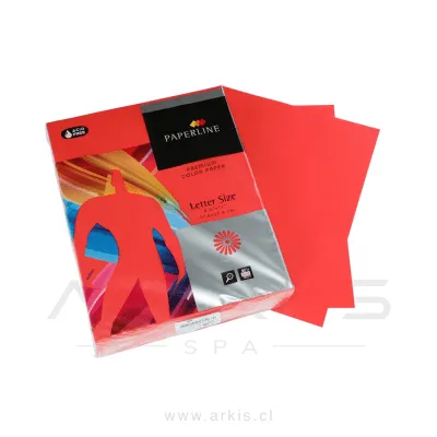 Papel Fotocopia Diazol Carta 500 Hojas Rojo Intenso