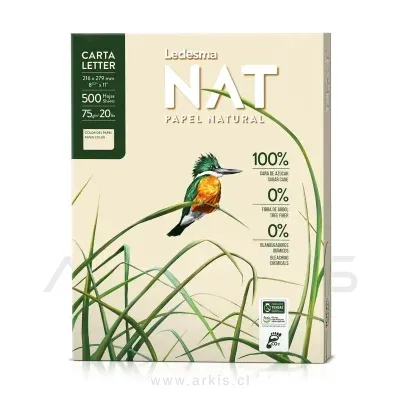 Papel Fotocopia Ledesma Nat Ecológica Carta 75 g 500 Hojas