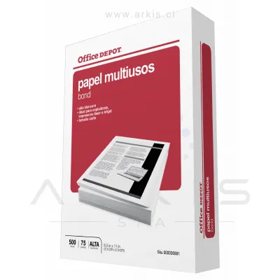 Papel Fotocopia Office Depot Carta 500 Hojas