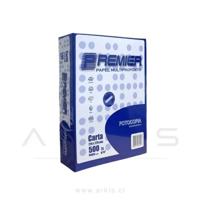 Papel Fotocopia Premier Carta Multipropósito 75 g 500 Hojas