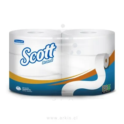 Papel Higiénico Scott Brand Hoja Simple 6 Rollos 550 m