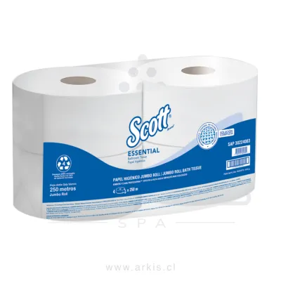 Papel Higiénico Scott Essential Doble Hoja 4 Rollos 250 M