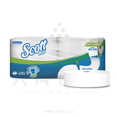Papel Higiénico Scott Hoja Simple 4 Rollos 400 m