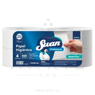 Papel Higiénico Swan Profesional Smart Eco Hoja Simple 4 Rollos 500 m