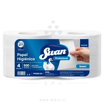 Papel Higiénico Swan Profesional Smart Hoja Simple 4 Rollos 500 m