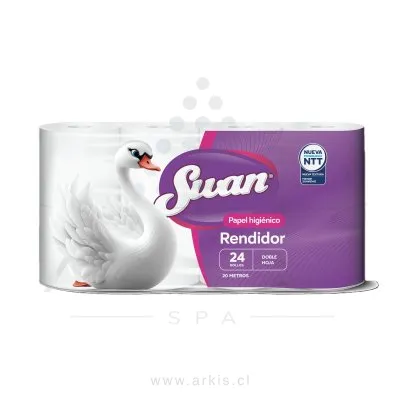 Papel Higiénico Swan Rendidor Doble Hoja 24 Rollos 20 m