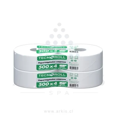 Papel Higiénico Tecnoroll Hoja Simple 4 Rollos 500 m