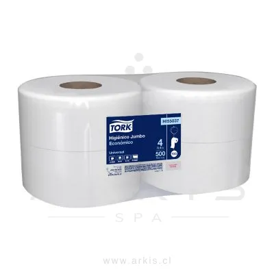 Papel Higiénico Tork Jumbo Hoja Simple 4 Rollos 500 M