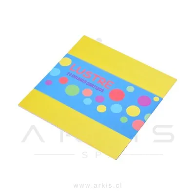 Papel Lustre Halley 10x10 cm Surtidos 24 Hojas