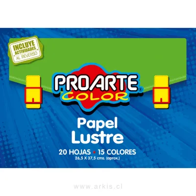 Papel Lustre Proarte Carpeta Arte 26.5X37.5 cm 20 Hojas