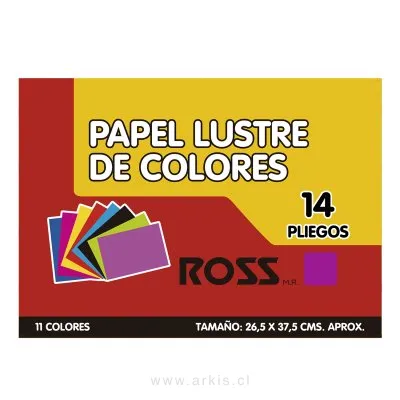 Papel Lustre Ross 26.5x37.5 cm 14 Hojas