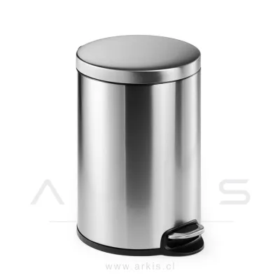 Papelero con Pedal de Acero Inoxidable Durable 20 L