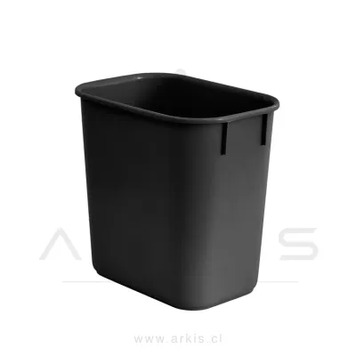 Papelero de Oficina Acrimet Negro 20X30 cm 12.5 L