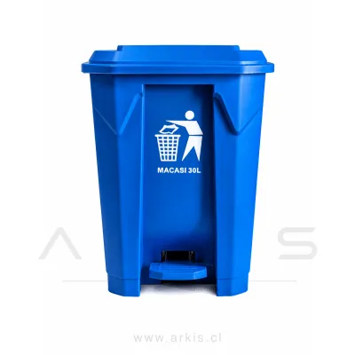 Papelero Macasi con Pedal 30 L Azul
