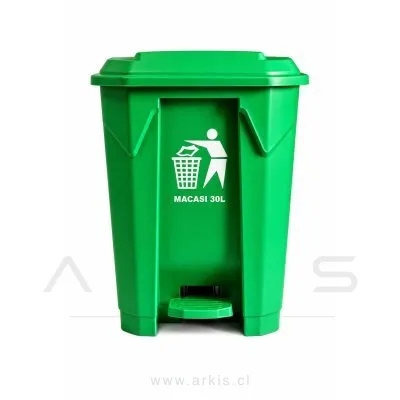 Papelero Macasi con Pedal 30 L Verde