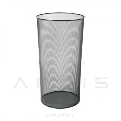 Papelero Offione Cilíndrico Malla 27.5 x 50 cm Negro