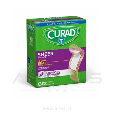 Parche Curita Curad Transparente Caja de 60 Unidades