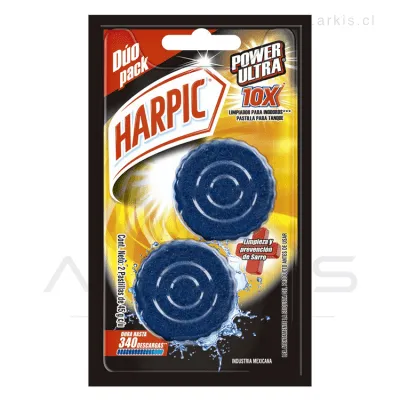 Pastilla Estanque Harpic Power Ultra 45 g x 2 Azul