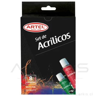 Pintura Acrílica Artel Set Master Quality Surtido 12 ml 8 Colores