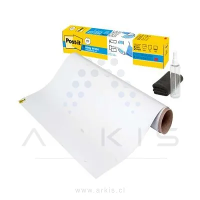 Pizarra Adhesiva 3M Post-it Easy Erase Rollo 60 x 90 cm Blanco