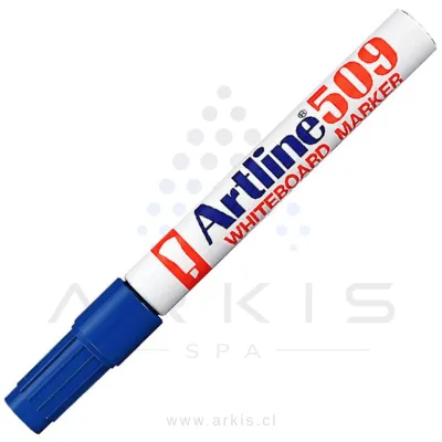 Plumón Pizarra Artline 509 Recargable Punta Biselada Azul