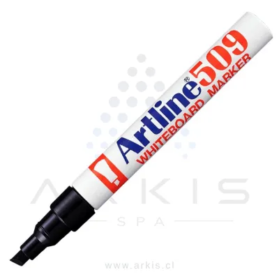 Plumón Pizarra Artline 509 Recargable Punta Biselada Negro